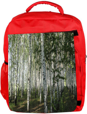 

Snoogg Eco Friendly Canvas White Trees Designer Backpack Rucksack School Travel Unisex Casual Canvas Bag Bookbag Satchel 5 L Backpack(Red)