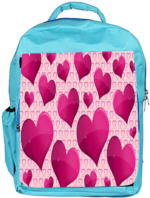 

Snoogg Eco Friendly Canvas Shining Heart Designer Backpack Rucksack School Travel Unisex Casual Canvas Bag Bookbag Satchel 5 L Backpack(Blue)