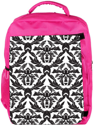 

Snoogg Eco Friendly Canvas Christmas Leaves Designer Backpack Rucksack School Travel Unisex Casual Canvas Bag Bookbag Satchel 5 L Backpack(Pink)