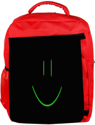 

Snoogg Eco Friendly Canvas Smiley Face Minimalistic Designer Backpack Rucksack School Travel Unisex Casual Canvas Bag Bookbag Satchel 5 L Backpack(Red)