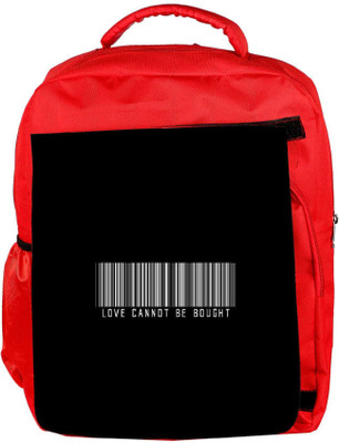 

Snoogg Eco Friendly Canvas Love Cannot Be Bought Backpack Rucksack School Travel Unisex Casual Canvas Bag Bookbag Satchel 5 L Backpack(Red)