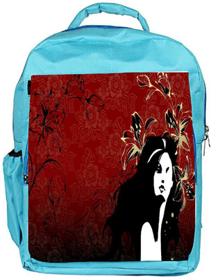 

Snoogg Eco Friendly Canvas Red Orchid Designer Backpack Rucksack School Travel Unisex Casual Canvas Bag Bookbag Satchel 5 L Backpack(Blue)