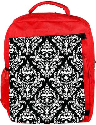 

Snoogg Eco Friendly Canvas Mix Pattern White Designer Backpack Rucksack School Travel Unisex Casual Canvas Bag Bookbag Satchel 5 L Backpack(Red)