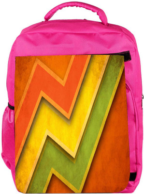

Snoogg Eco Friendly Canvas Orange Red Yellow Colour Designer Backpack Rucksack School Travel Unisex Casual Canvas Bag Bookbag Satchel 5 L Backpack(Pink)