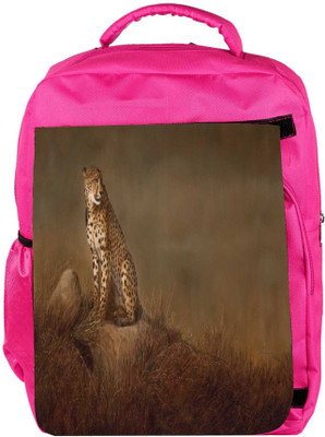 

Snoogg Eco Friendly Canvas Leopard Designer Backpack Rucksack School Travel Unisex Casual Canvas Bag Bookbag Satchel 5 L Backpack(Pink)