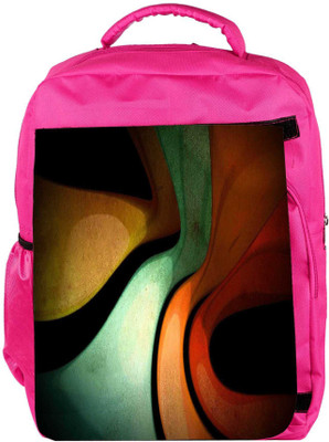 

Snoogg Eco Friendly Canvas Liquid Theme Backpack Rucksack School Travel Unisex Casual Canvas Bag Bookbag Satchel 5 L Backpack(Pink)