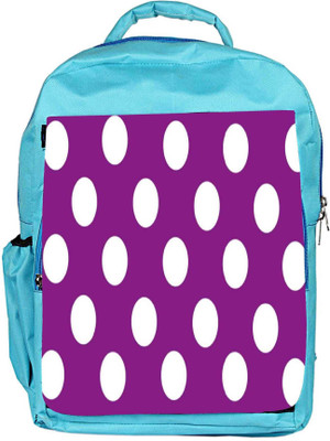 

Snoogg Eco Friendly Canvas Purple Polka Dot Backpack Rucksack School Travel Unisex Casual Canvas Bag Bookbag Satchel 5 L Backpack(Blue)