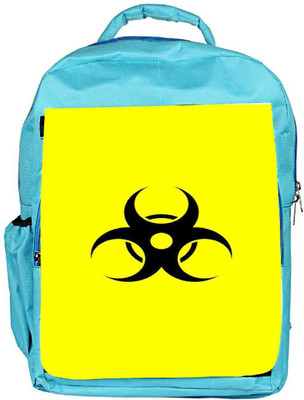 

Snoogg Eco Friendly Canvas Stay Safe Caution 2384 Backpack Rucksack School Travel Unisex Casual Canvas Bag Bookbag Satchel 5 L Backpack(Blue)