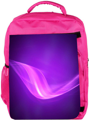 

Snoogg Eco Friendly Canvas Neon Purple Wave Designer Backpack Rucksack School Travel Unisex Casual Canvas Bag Bookbag Satchel 5 L Backpack(Pink)