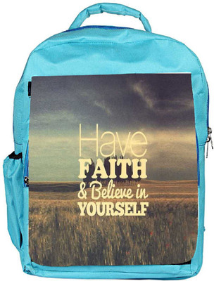 

Snoogg Eco Friendly Canvas Believe In Yourself Backpack Rucksack School Travel Unisex Casual Canvas Bag Bookbag Satchel 5 L Backpack(Blue)