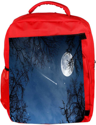 

Snoogg Eco Friendly Canvas Falling Stars Designer Backpack Rucksack School Travel Unisex Casual Canvas Bag Bookbag Satchel 5 L Backpack(Red)