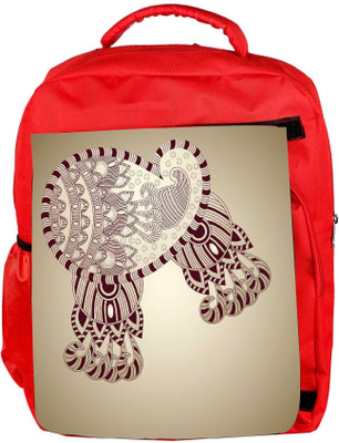 Snoogg Eco Friendly Canvas Abstract Floral Background Backpack Rucksack School Travel Unisex Casual Canvas Bag Bookbag Satchel 5 L Backpack(Red)
