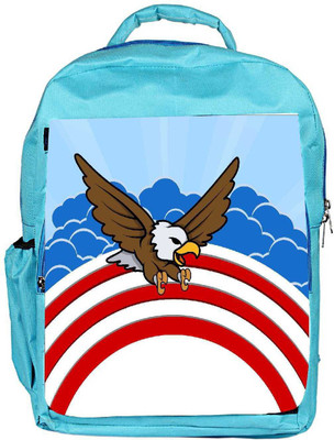 

Snoogg Eco Friendly Canvas Bald Eagle 4Th Of July Vector Theme Design Backpack Rucksack School Travel Unisex Casual Canvas Bag Bookbag Satchel 5 L Backpack(Blue)