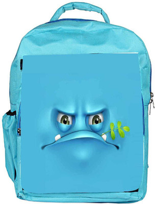 

Snoogg Eco Friendly Canvas Grumpy Ghost 2639 Backpack Rucksack School Travel Unisex Casual Canvas Bag Bookbag Satchel 5 L Backpack(Blue)