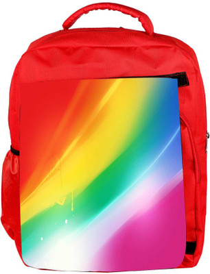 

Snoogg Eco Friendly Canvas Rainbow Color Designer Backpack Rucksack School Travel Unisex Casual Canvas Bag Bookbag Satchel 5 L Backpack(Red)