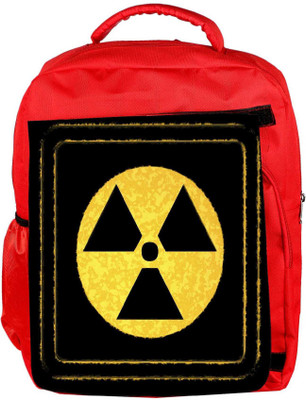 

Snoogg Eco Friendly Canvas Radioactivity Backpack Rucksack School Travel Unisex Casual Canvas Bag Bookbag Satchel 5 L Backpack(Red)