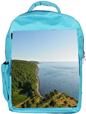 

Snoogg Eco Friendly Canvas Sea Side Forest Designer Backpack Rucksack School Travel Unisex Casual Canvas Bag Bookbag Satchel 5 L Backpack(Blue)