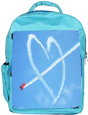 

Snoogg Eco Friendly Canvas Airplane Fly Heart Designer Backpack Rucksack School Travel Unisex Casual Canvas Bag Bookbag Satchel 5 L Backpack(Blue)