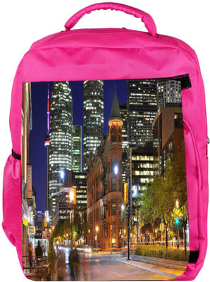 

Snoogg Eco Friendly Canvas Street Lamp Designer Backpack Rucksack School Travel Unisex Casual Canvas Bag Bookbag Satchel 5 L Backpack(Pink)