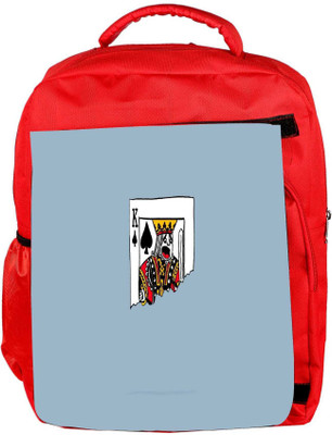 

Snoogg Eco Friendly Canvas The King Ripped In Half Designer Backpack Rucksack School Travel Unisex Casual Canvas Bag Bookbag Satchel 5 L Backpack(Red)