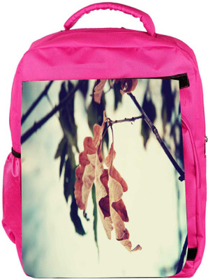 

Snoogg Eco Friendly Canvas Dry Leaves On Tree Designer Backpack Rucksack School Travel Unisex Casual Canvas Bag Bookbag Satchel 5 L Backpack(Pink)