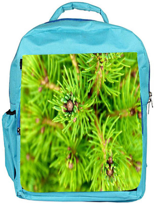 

Snoogg Eco Friendly Canvas Green Small Leaves Designer Backpack Rucksack School Travel Unisex Casual Canvas Bag Bookbag Satchel 5 L Backpack(Blue)