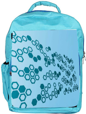 

Snoogg Eco Friendly Canvas Hex Amazing Designer Backpack Rucksack School Travel Unisex Casual Canvas Bag Bookbag Satchel 5 L Backpack(Blue)
