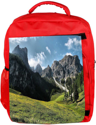 

Snoogg Eco Friendly Canvas Abstract Nature Designer Backpack Rucksack School Travel Unisex Casual Canvas Bag Bookbag Satchel 5 L Backpack(Red)