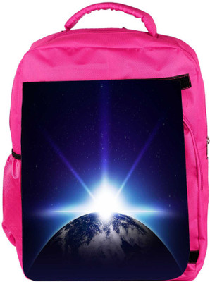 

Snoogg Eco Friendly Canvas Earth Sunrise Backpack Rucksack School Travel Unisex Casual Canvas Bag Bookbag Satchel 5 L Backpack(Pink)