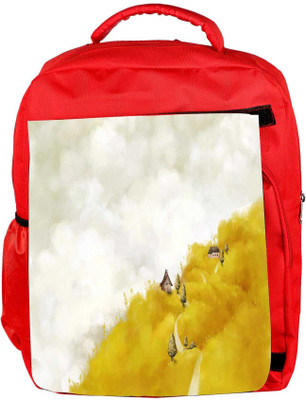 

Snoogg Eco Friendly Canvas Dream World Art Designer Backpack Rucksack School Travel Unisex Casual Canvas Bag Bookbag Satchel 5 L Backpack(Red)