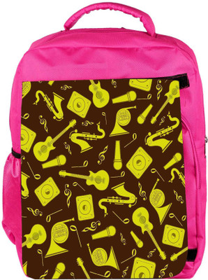 

Snoogg Eco Friendly Canvas Yellow Music Set Designer Backpack Rucksack School Travel Unisex Casual Canvas Bag Bookbag Satchel 5 L Backpack(Pink)