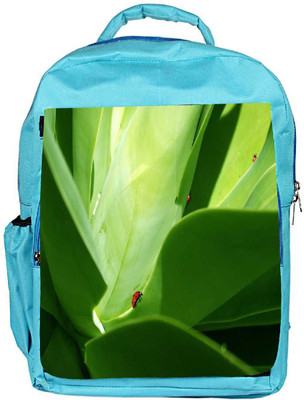 

Snoogg Eco Friendly Canvas Big Leaves Designer Backpack Rucksack School Travel Unisex Casual Canvas Bag Bookbag Satchel 5 L Backpack(Blue)