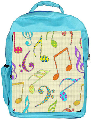 

Snoogg Eco Friendly Canvas Colorful Music Alphabets Designer Backpack Rucksack School Travel Unisex Casual Canvas Bag Bookbag Satchel 5 L Backpack(Blue)