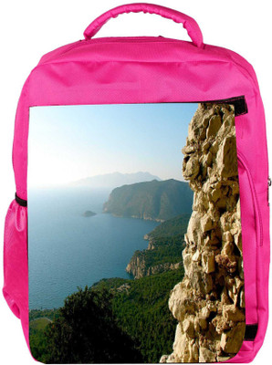

Snoogg Eco Friendly Canvas Yellow Mountain Designer Backpack Rucksack School Travel Unisex Casual Canvas Bag Bookbag Satchel 5 L Backpack(Pink)