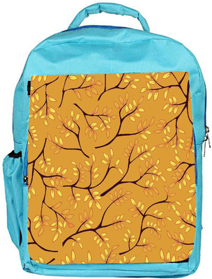 

Snoogg Eco Friendly Canvas Leaves Light Blue Pattern Designer Backpack Rucksack School Travel Unisex Casual Canvas Bag Bookbag Satchel 5 L Backpack(Blue)