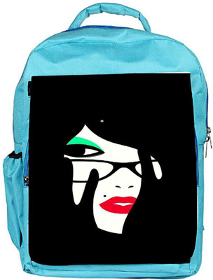 

Snoogg Eco Friendly Canvas Womans Face 2846 Backpack Rucksack School Travel Unisex Casual Canvas Bag Bookbag Satchel 5 L Backpack(Blue)