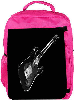 

Snoogg Eco Friendly Canvas Black Guitar Designer Backpack Rucksack School Travel Unisex Casual Canvas Bag Bookbag Satchel 5 L Backpack(Pink)