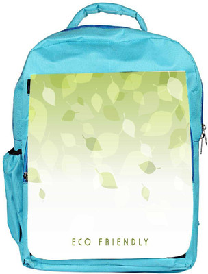 

Snoogg Eco Friendly Canvas Abstract Nature Background With Fresh Green Leaves Backpack Rucksack School Travel Unisex Casual Canvas Bag Bookbag Satchel 5 L Backpack(Blue)