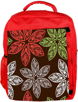 

Snoogg Eco Friendly Canvas Colorful Floral Seamless Pattern In Cartoon Style Seamless Pattern Backpack Rucksack School Travel Unisex Casual Canvas Bag Bookbag Satchel 5 L Backpack(Red)