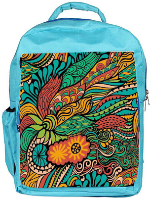 

Snoogg Eco Friendly Canvas Vector Seamless Texture With Abstract Flowers Endless Background Ethnic Sea Backpack Rucksack School Travel Unisex Casual Canvas Bag Bookbag Satchel 5 L Backpack(Blue)