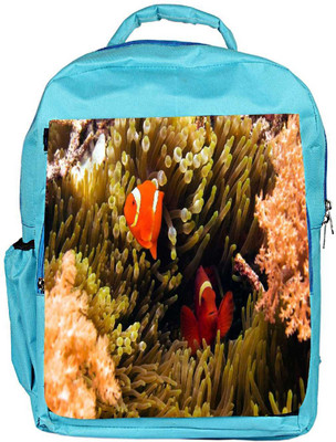 

Snoogg Eco Friendly Canvas Red And Orange Fish Designer Backpack Rucksack School Travel Unisex Casual Canvas Bag Bookbag Satchel 5 L Backpack(Blue)