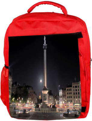 

Snoogg Eco Friendly Canvas Wonders In The City Designer Backpack Rucksack School Travel Unisex Casual Canvas Bag Bookbag Satchel 5 L Backpack(Red)