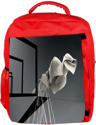 

Snoogg Eco Friendly Canvas Abstract 3D Design Designer Backpack Rucksack School Travel Unisex Casual Canvas Bag Bookbag Satchel 5 L Backpack(Red)