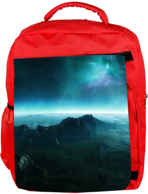 

Snoogg Eco Friendly Canvas Neon Planet Designer Backpack Rucksack School Travel Unisex Casual Canvas Bag Bookbag Satchel 5 L Backpack(Red)
