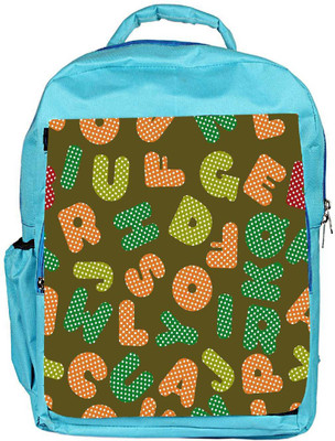 

Snoogg Eco Friendly Canvas Dotted Alphabets Designer Backpack Rucksack School Travel Unisex Casual Canvas Bag Bookbag Satchel 5 L Backpack(Blue)