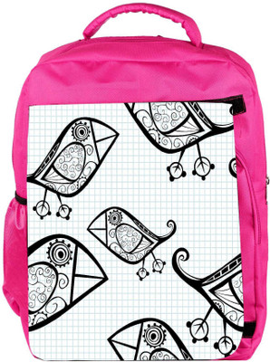 

Snoogg Eco Friendly Canvas White Bird Designer Backpack Rucksack School Travel Unisex Casual Canvas Bag Bookbag Satchel 5 L Backpack(Pink)