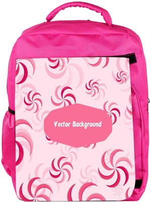 

Snoogg Eco Friendly Canvas Vector Background Designer Backpack Rucksack School Travel Unisex Casual Canvas Bag Bookbag Satchel 5 L Backpack(Pink)