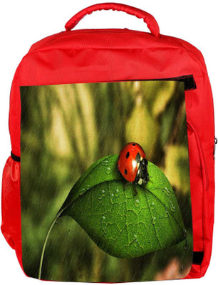 

Snoogg Eco Friendly Canvas Beatel And White Flower Designer Backpack Rucksack School Travel Unisex Casual Canvas Bag Bookbag Satchel 5 L Backpack(Red)
