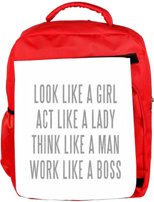 

Snoogg Eco Friendly Canvas Lady Mantra Backpack Rucksack School Travel Unisex Casual Canvas Bag Bookbag Satchel 5 L Backpack(Red)