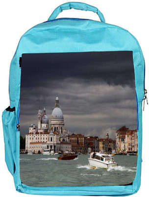 

Snoogg Eco Friendly Canvas Black Cloud Designer Backpack Rucksack School Travel Unisex Casual Canvas Bag Bookbag Satchel 5 L Backpack(Blue)